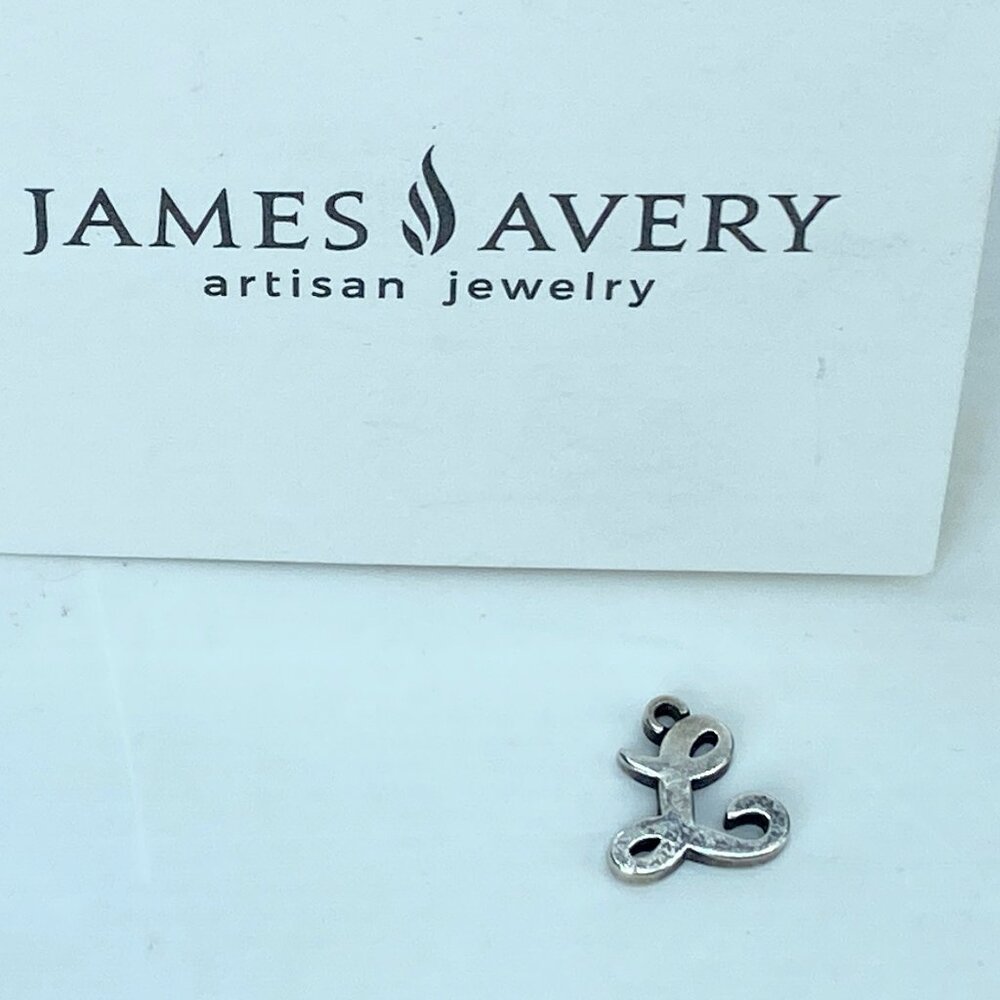 James Avery Large Script Initial Sterling Silver … - image 1